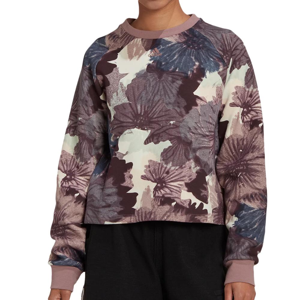 Adidas Sweat Violet Femme Adidas Aop