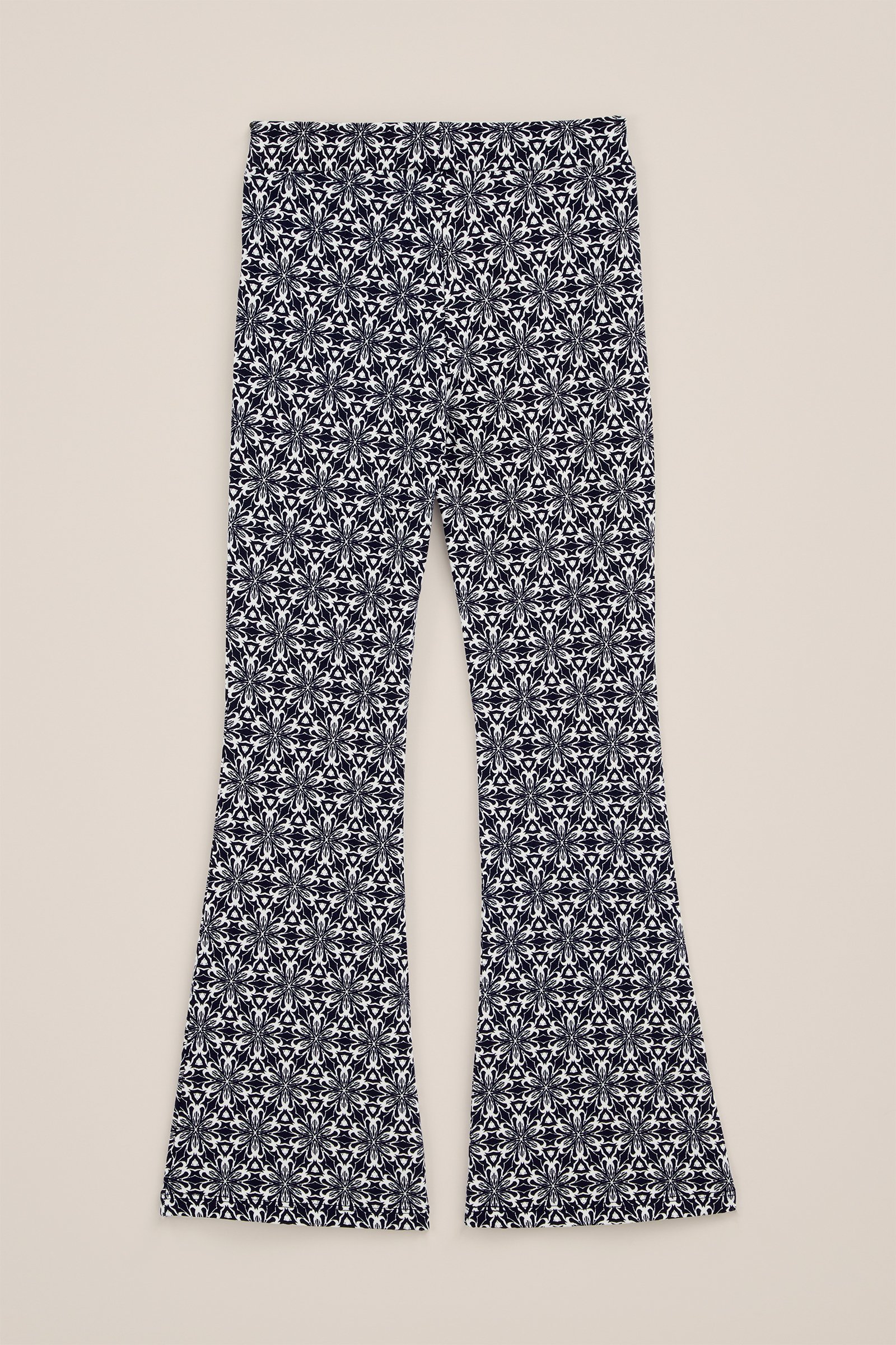 Meisjes flared legging met dessin WE Fashion Donkerblauw