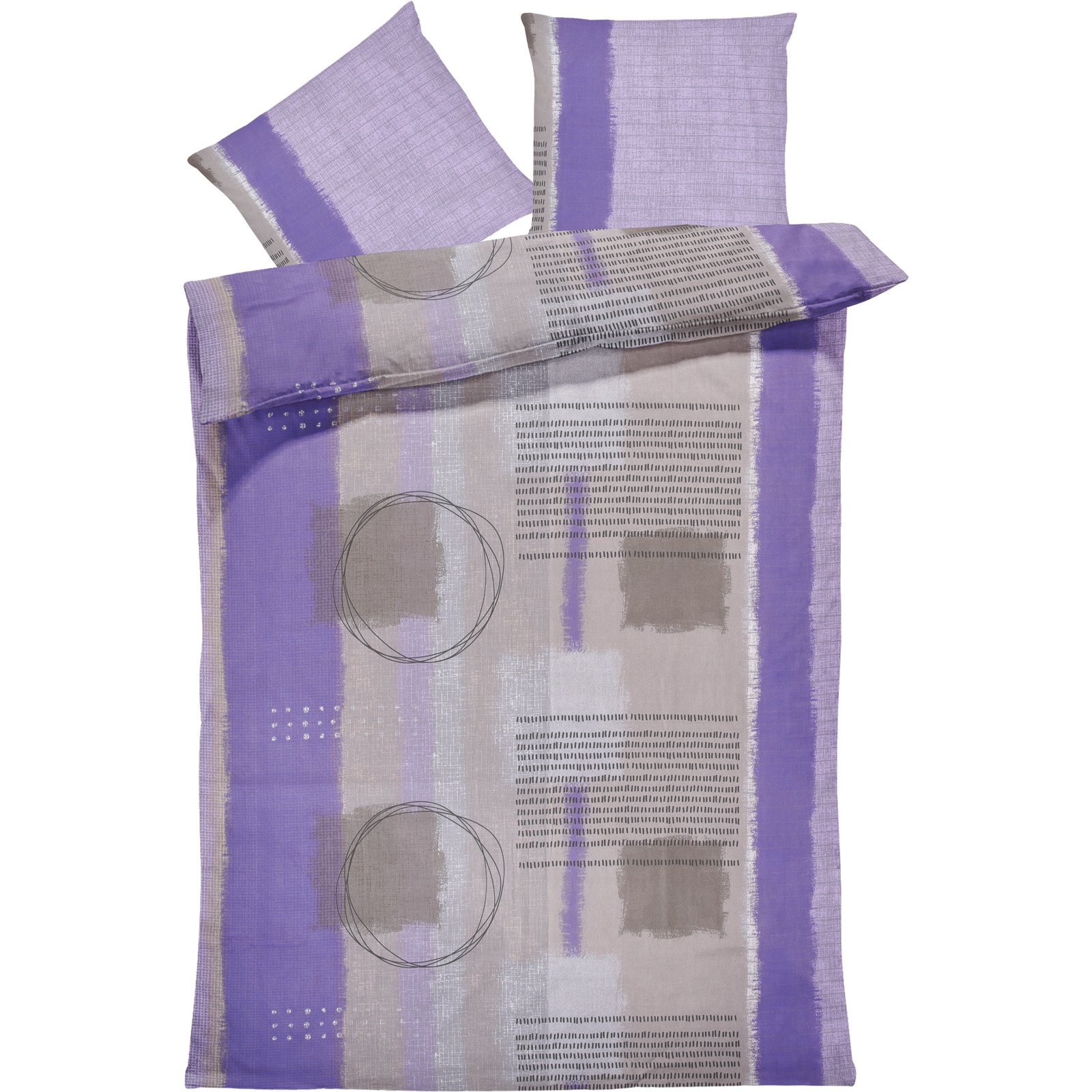 Bettwäsche Satin Muster violett