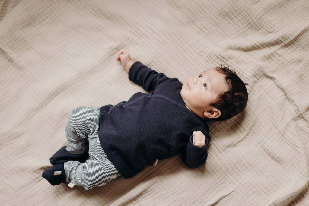 LEVV longsleeve LNEVINNOS met overslag donkerblauw