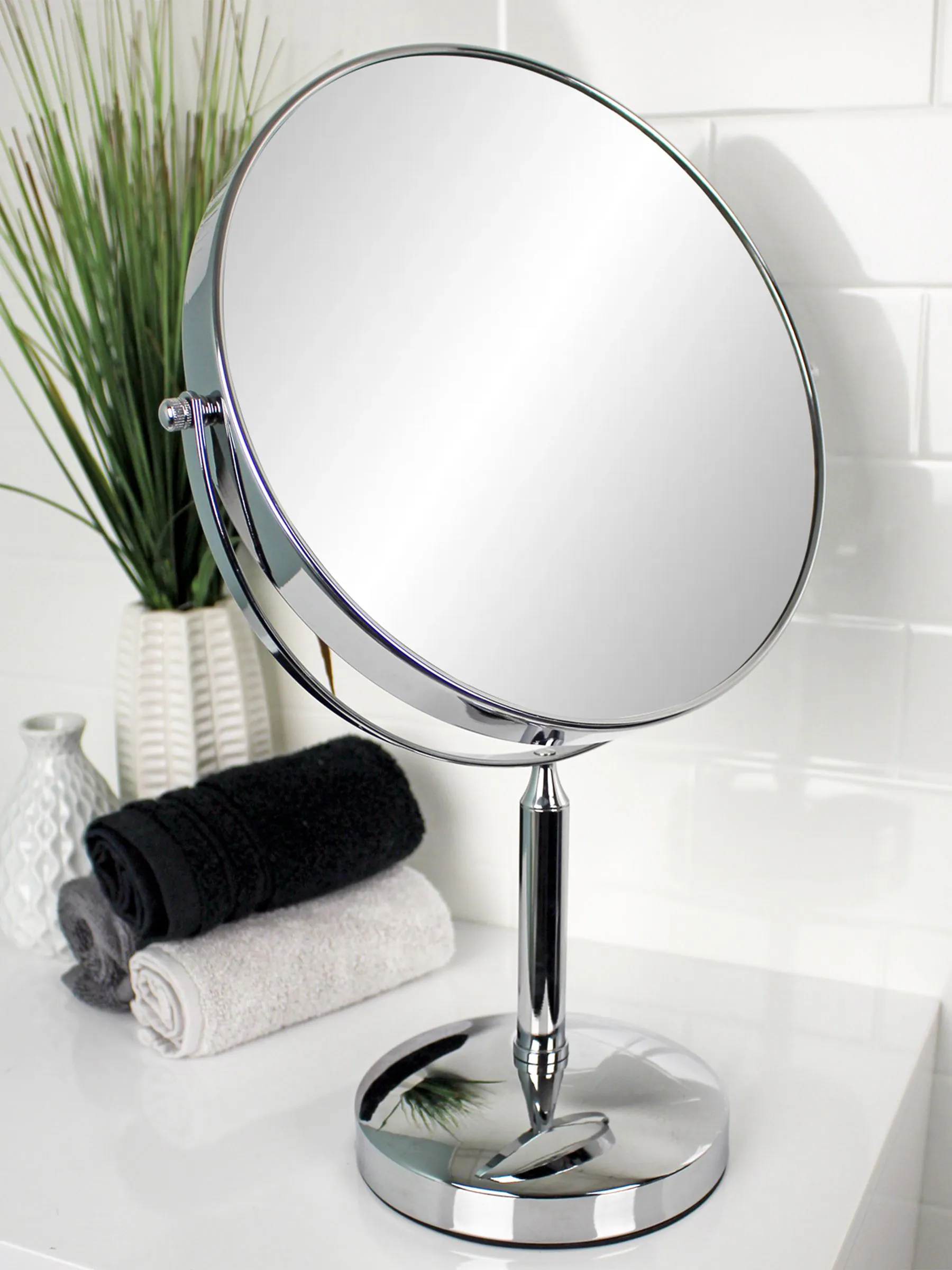 Showerdrape - 5 x vergrotende omkeerbare ronde Helios make-upspiegel