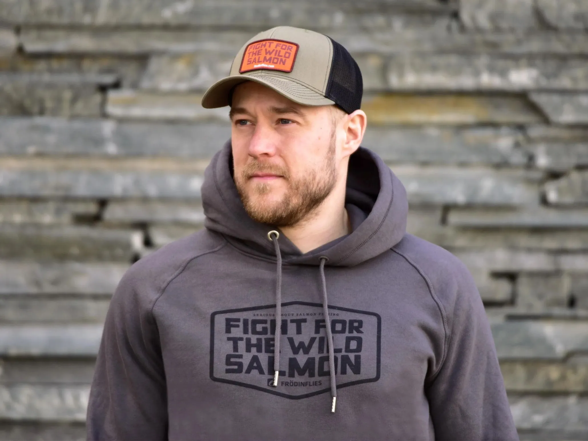 Frodin Flies Frödin Wild Salmon Hoodie Graphite Grey Graphite Grey