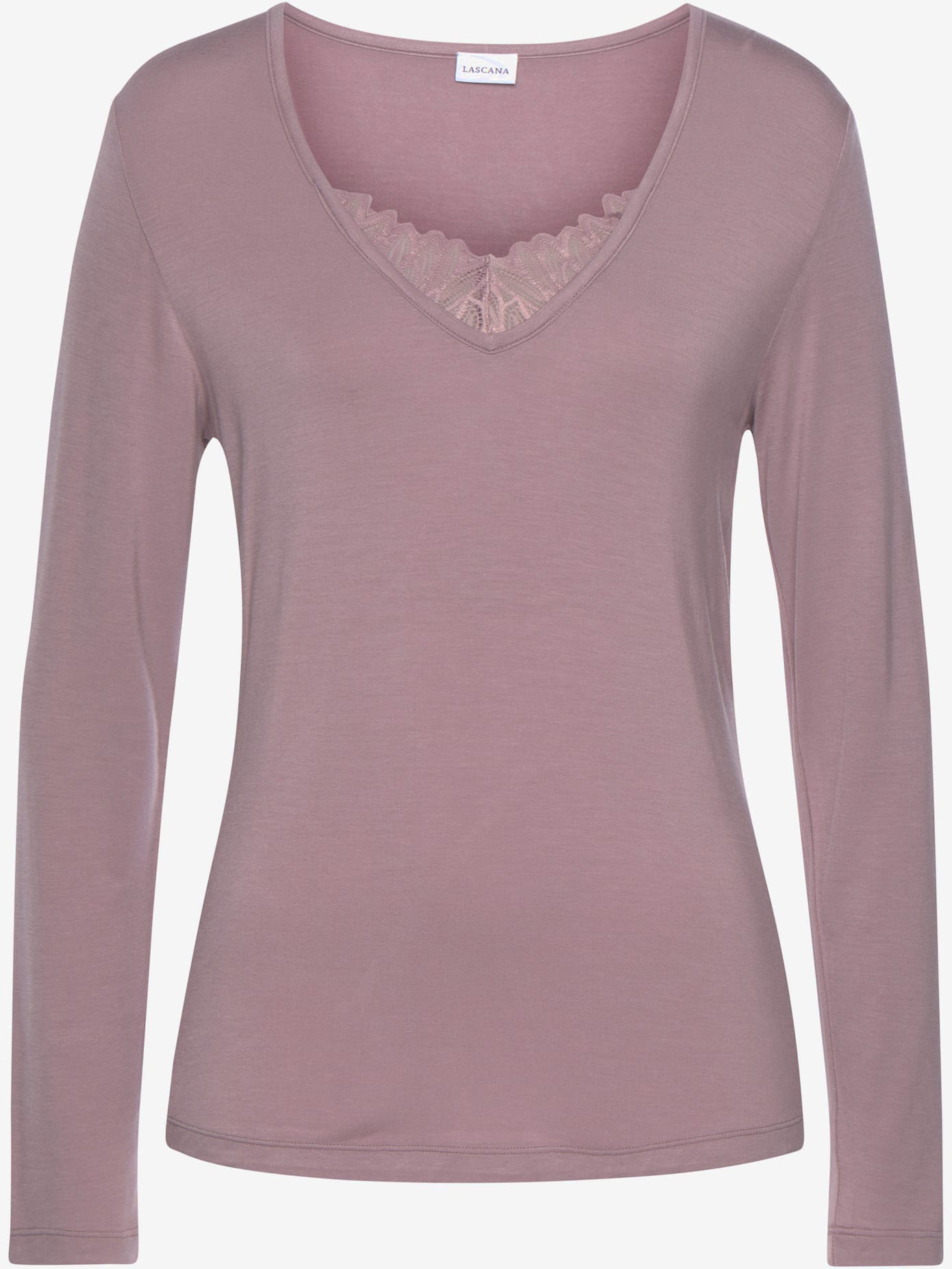 Haut de pyjama t-shirt à manches avec détails en dentelle
