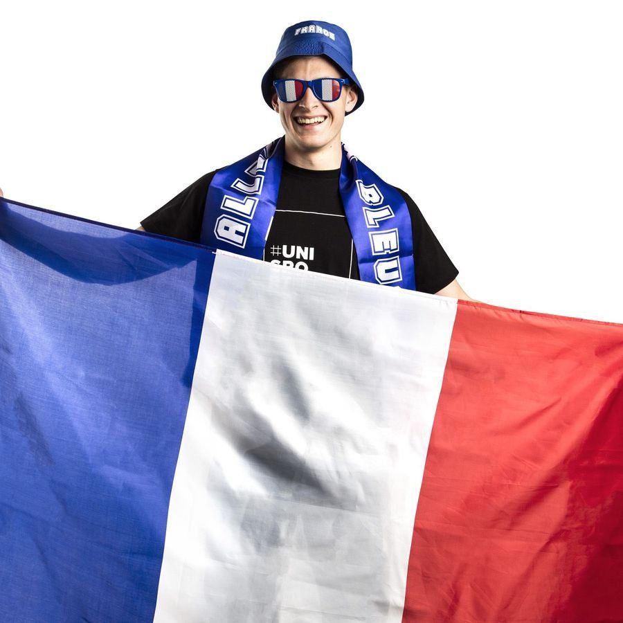 France Satin Écharpe - Bleu/Rouge/Blanc