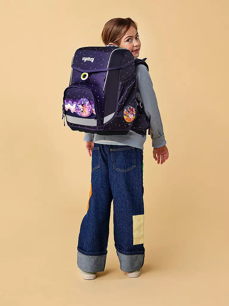 ERGOBAG Schultasche Set 5tlg AmBärzonas CUBO Neo  dunkelblau