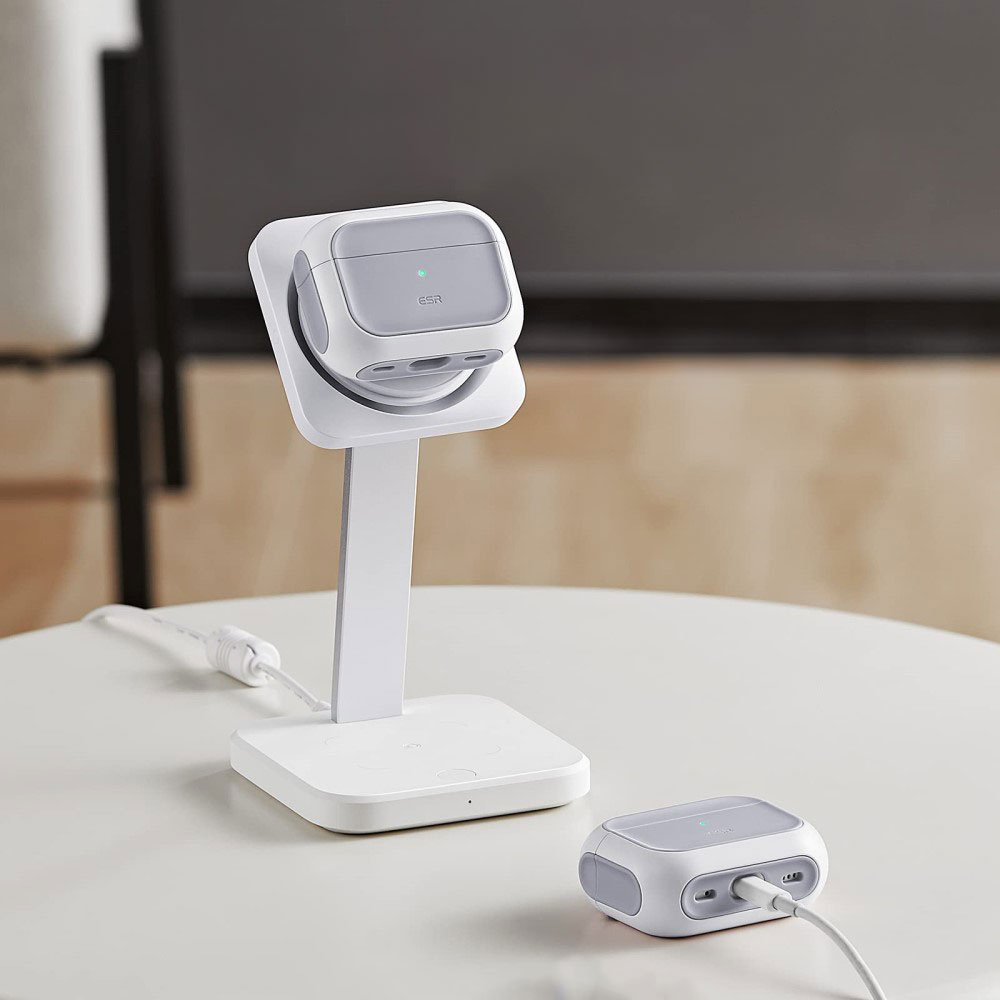 AirPods Pro 2 / AirPods Pro Orbit Hybrid Series MagSafe Hybrid Hülle mit Handschlaufe - Grau / Weiss