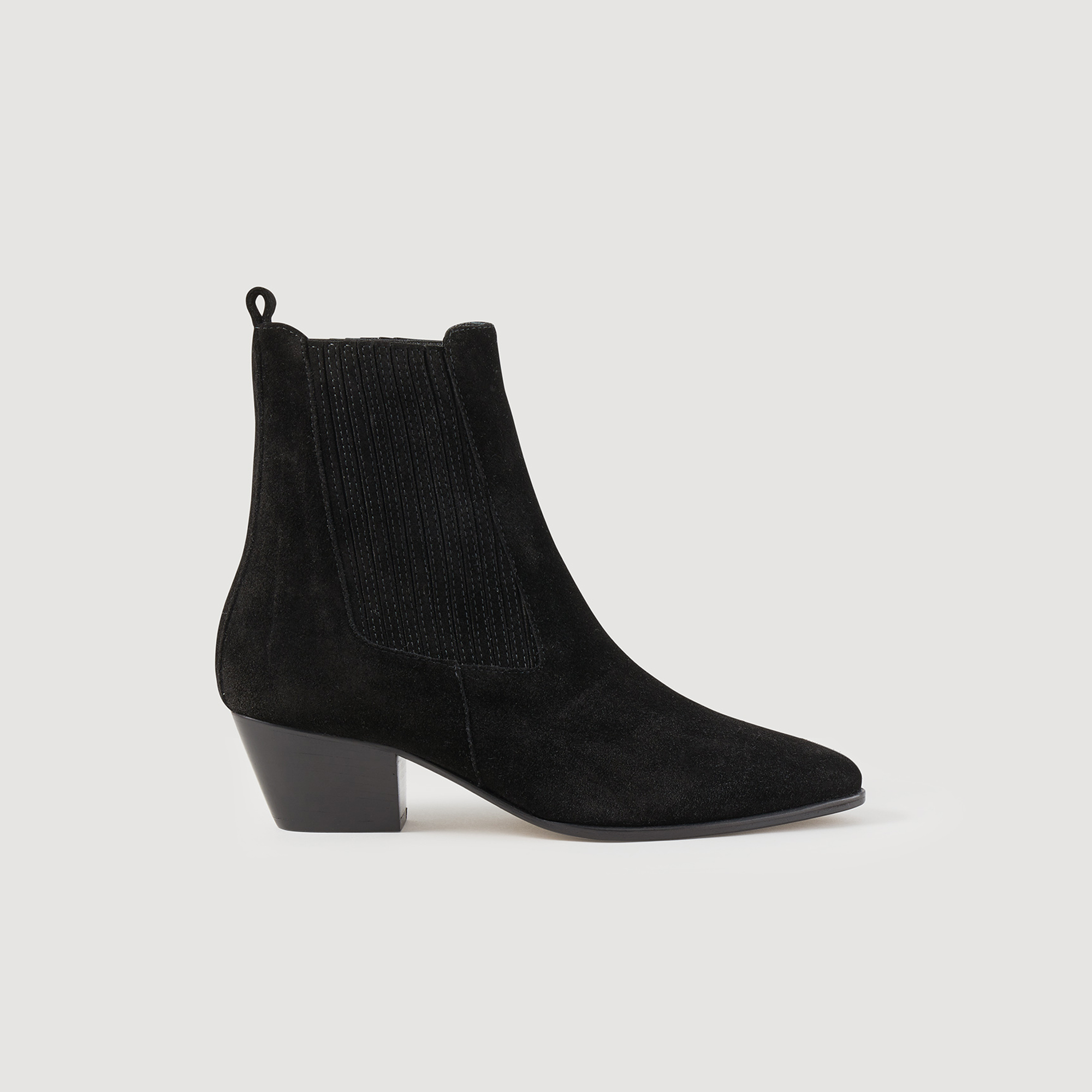 Boots en cuir á elastiques