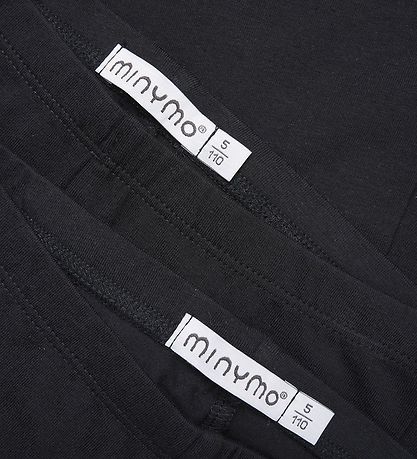 Minymo Leggings - 2er-Pack - Anthracite Black
