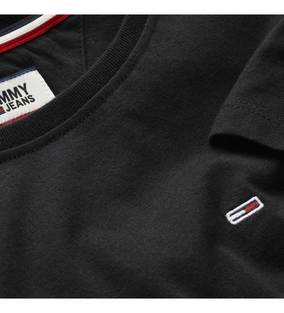 Camiseta Tommy Jeans Soft Crew Neck, preta