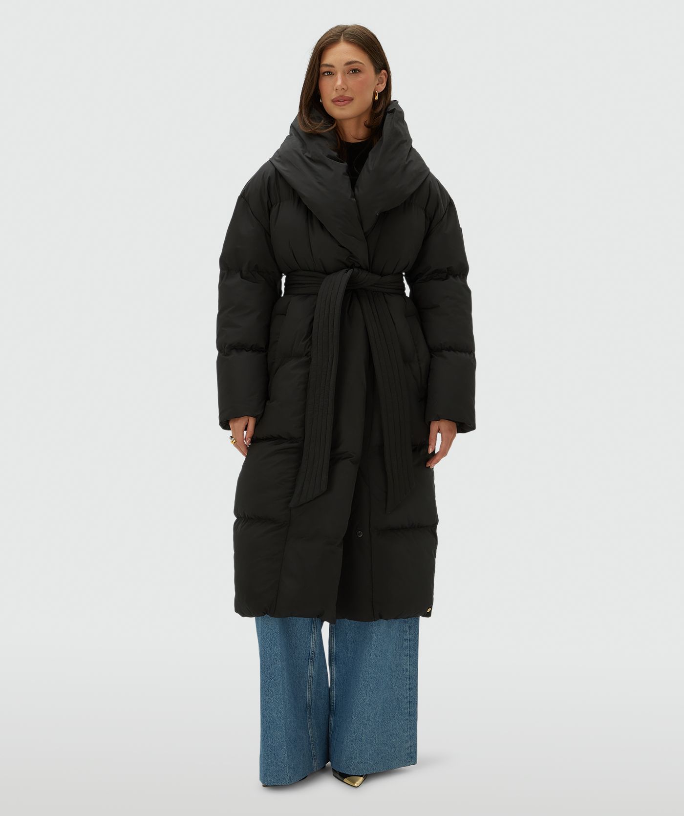 JV-SLOANE oversized puffer jas - black
