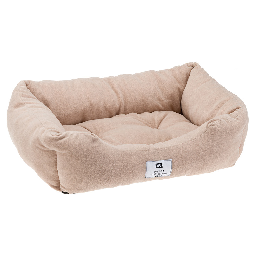 Canapé lit pour chiens et chats coccolo microfleece 60 doux micropolaire lavable beige