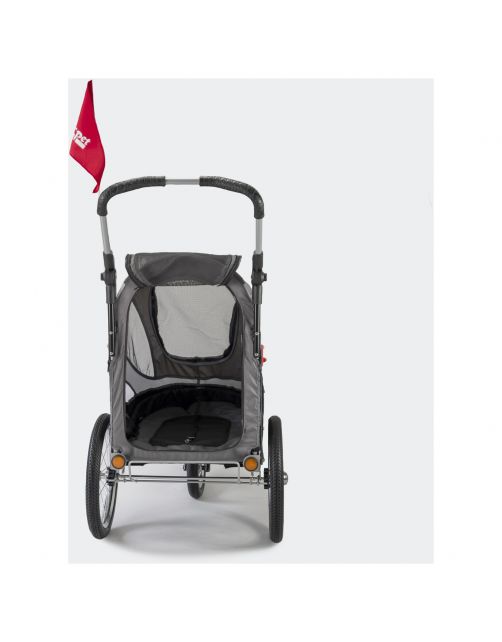 Innopet Sport Dog Trailer De Luxe - Hondenfietskar - 86x60x112 cm Grijs Zwart