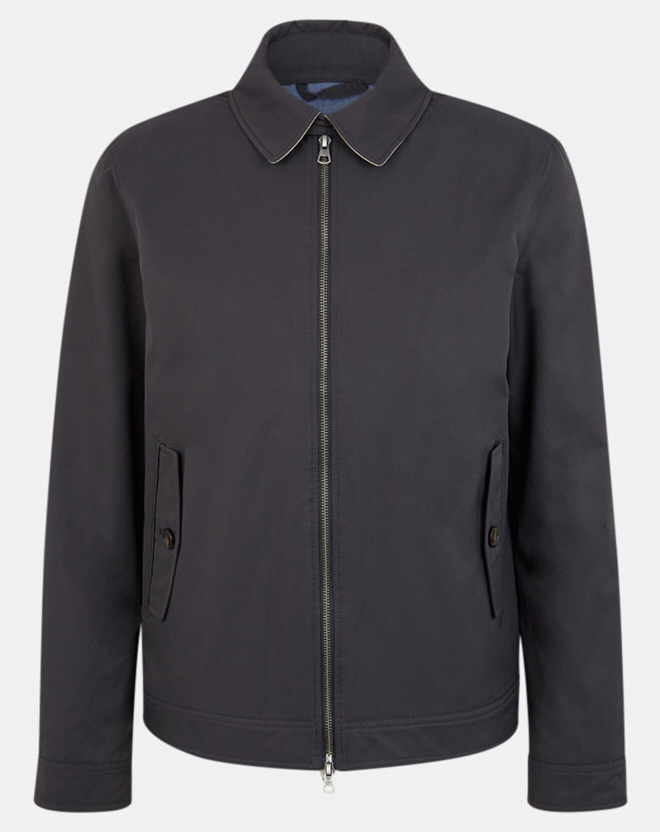 Hackett London Blouson en toile uni bleu foncé