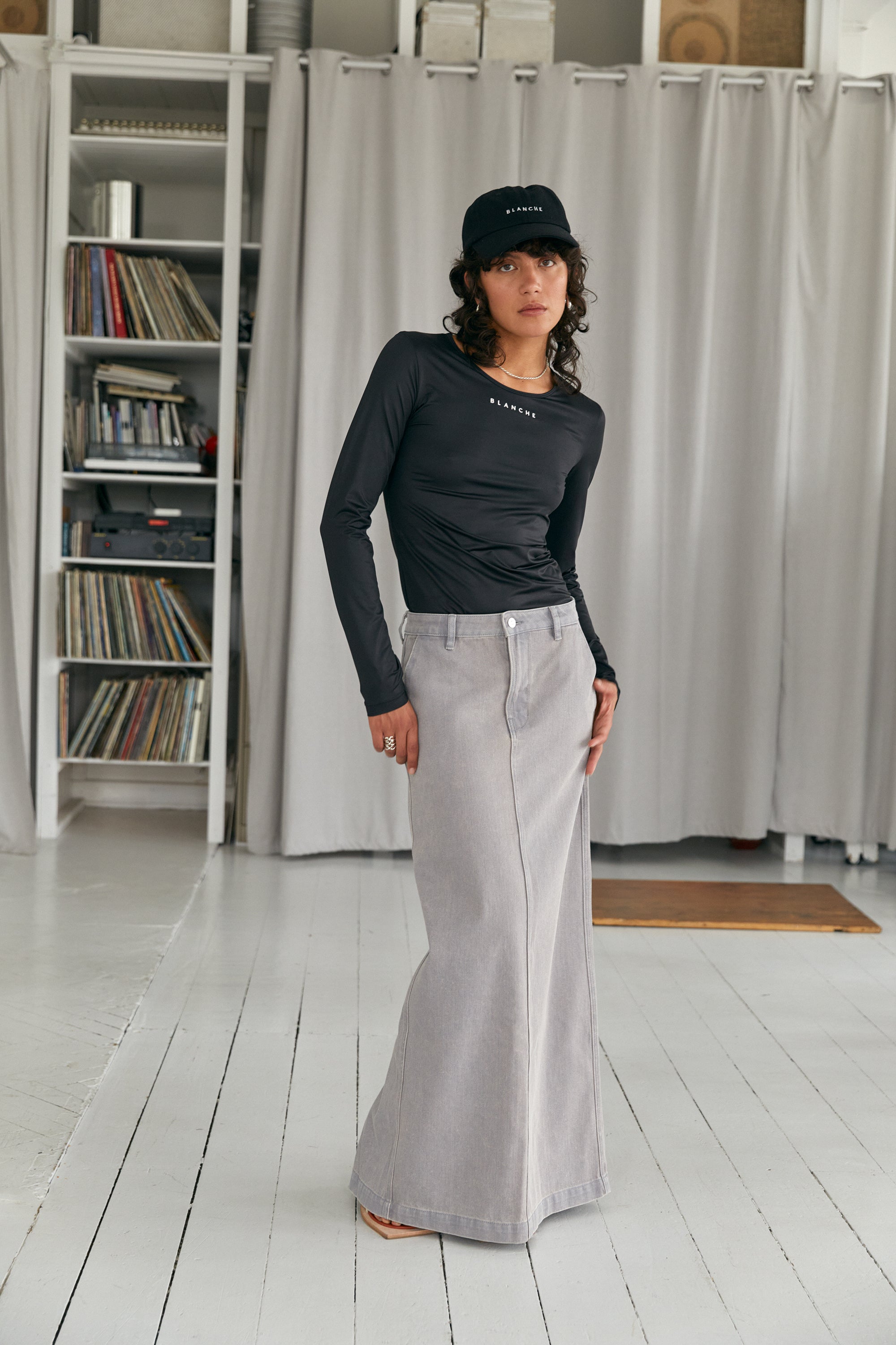 BLANCHE  Comfy-BL langærmet t-shirt - sort
