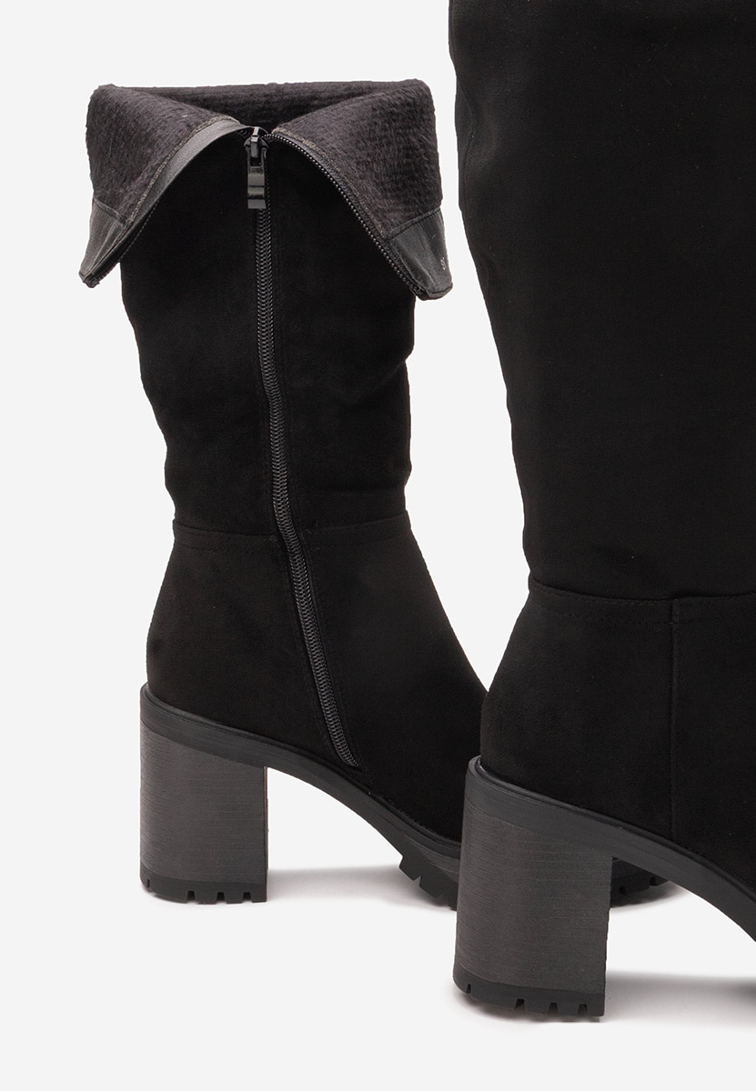 Bottes à talon carré noires Darrina V2