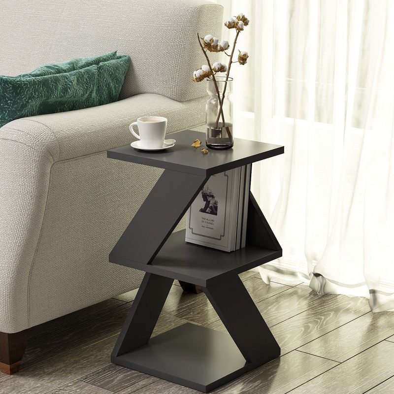 Asir - Bijzettafel - Antraciet - 50 x 30 x 30 cm
