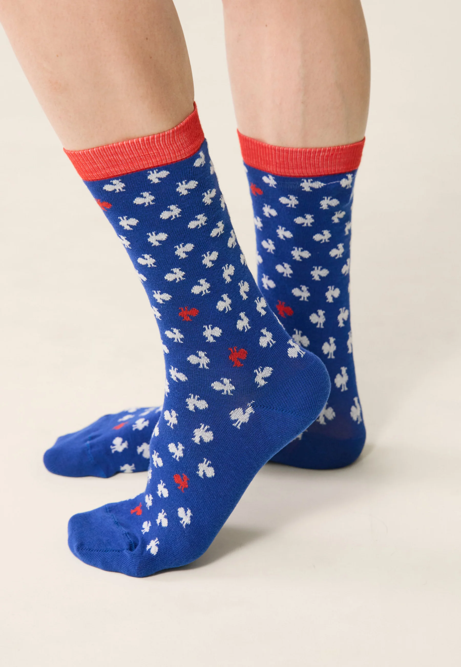 Duo de chaussettes en coton-Lucas Duo Coq Bleu Blanc Rouge XV de France