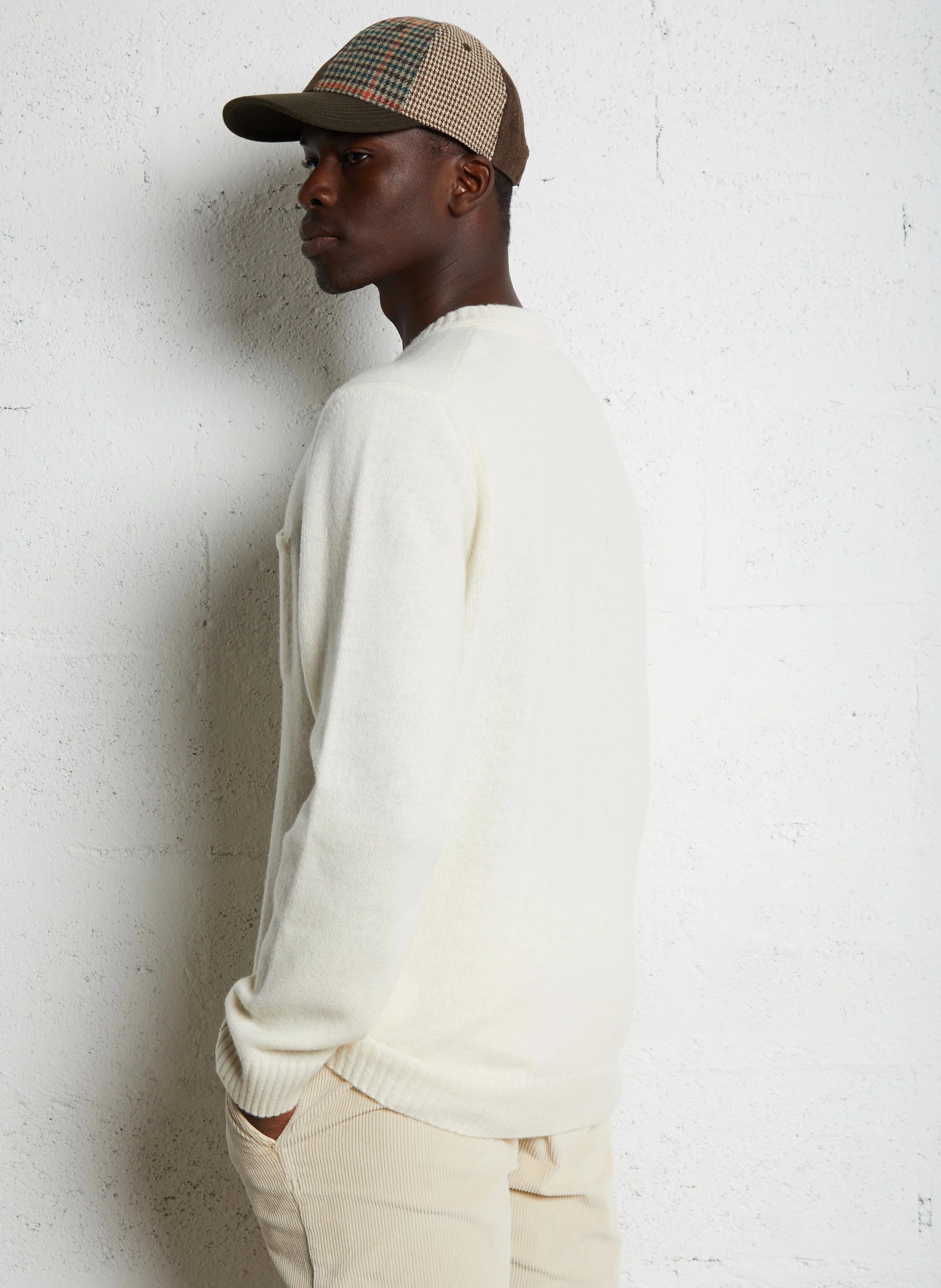 POCKET - Pull col rond droit en laine mélangée | Beige