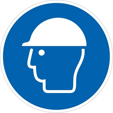 Panneau EPI Port du casque obligatoire M014 - ISO 7010