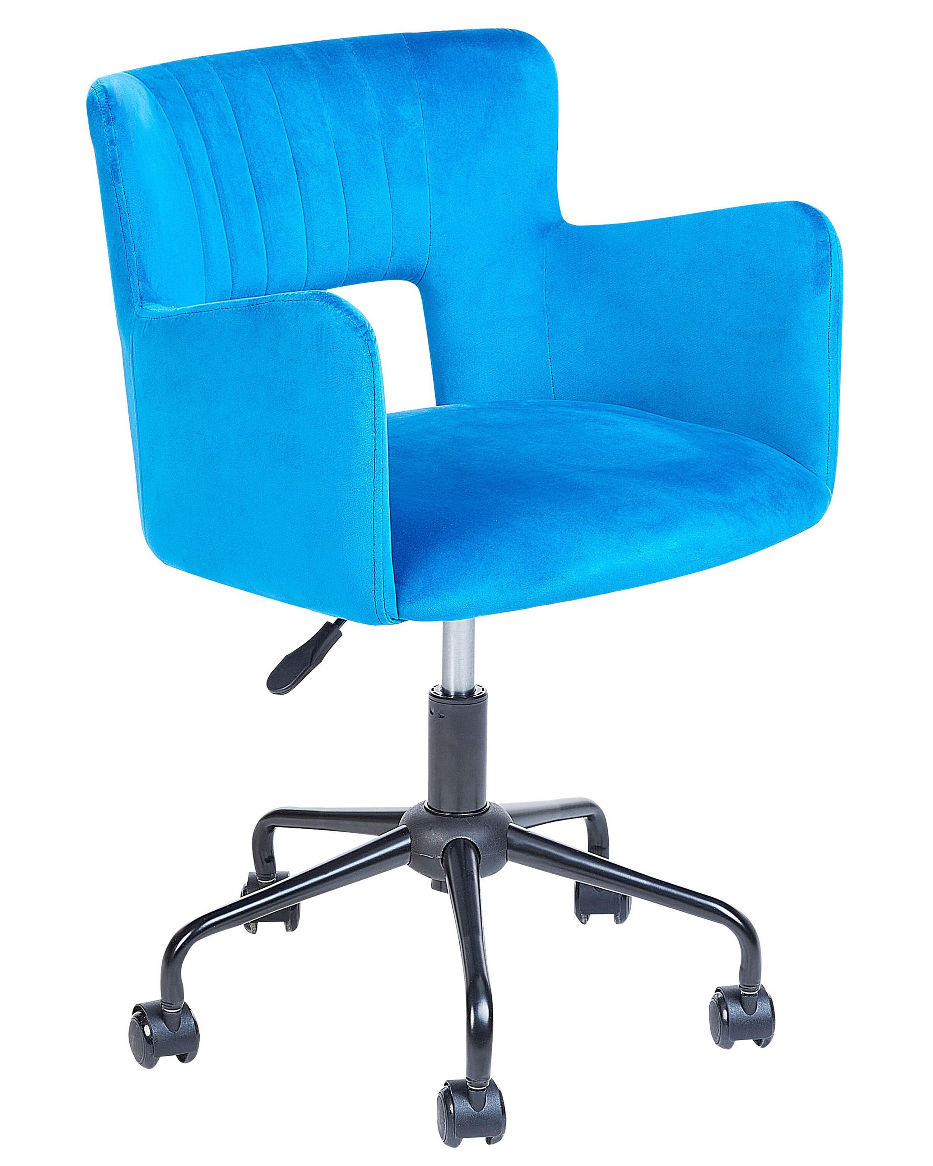 Bureaustoel SANILAC II Fluweel Blauw