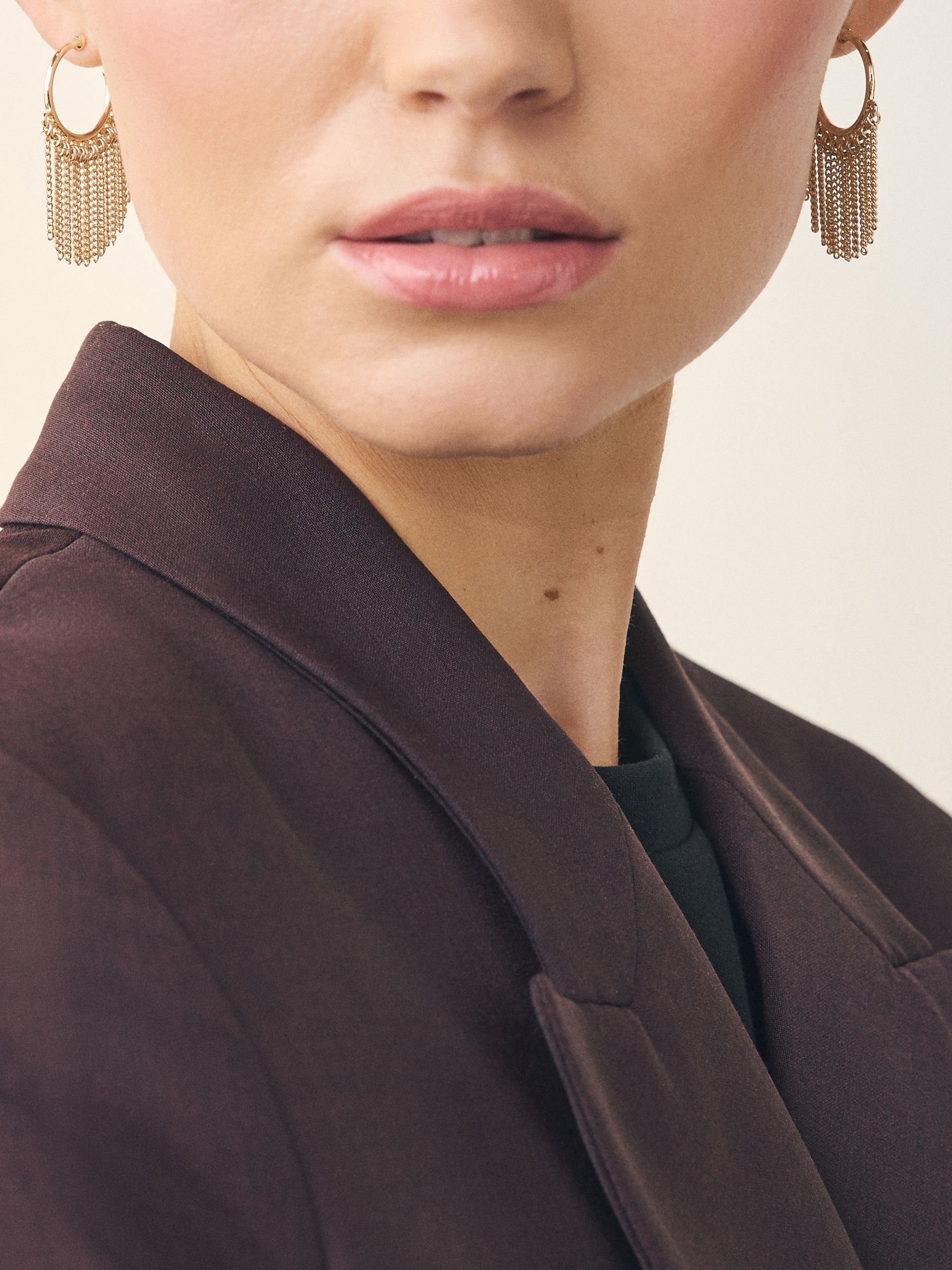 Goudkleurig - Tassel Chain Hoop Earrings