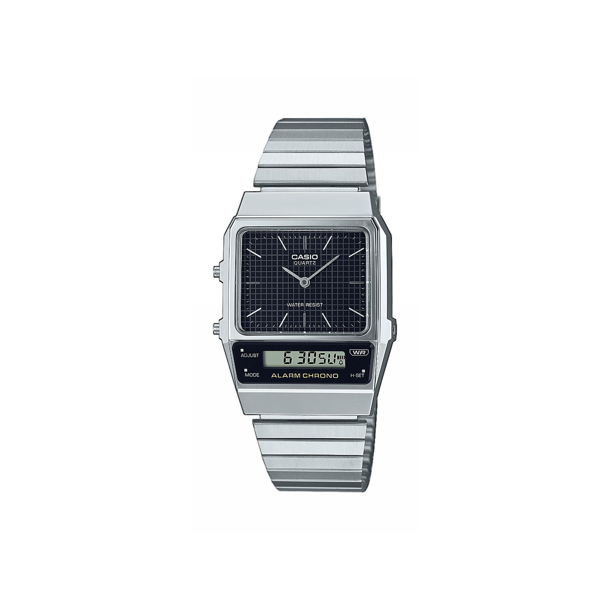 Montre CASIO mixte résine bracelet acier argent