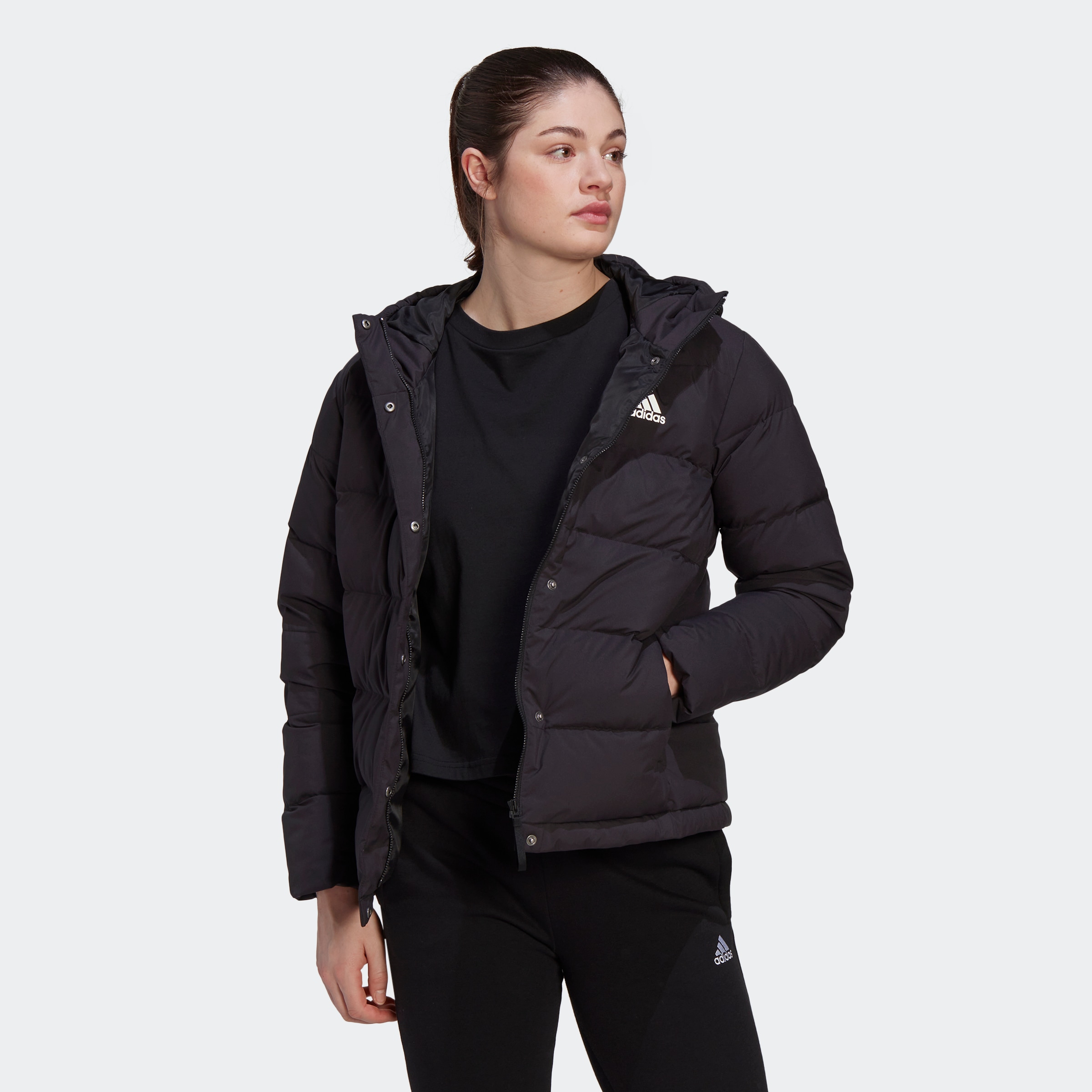 adidas Sportswear Daunenjacke »HELIONIC HOODED DAUNENJACKE« Winterjacke Damen