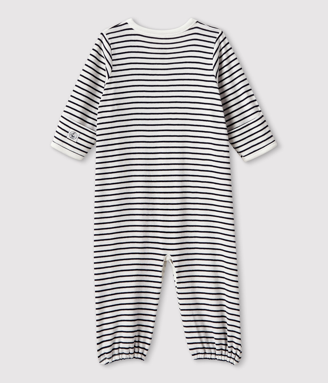 Combisac à rayures bébé en coton biologique