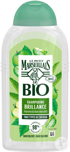 Le Petit Marseillais Shampoing Brillance Pomme Et Aloe Vera Flacon 240ml
