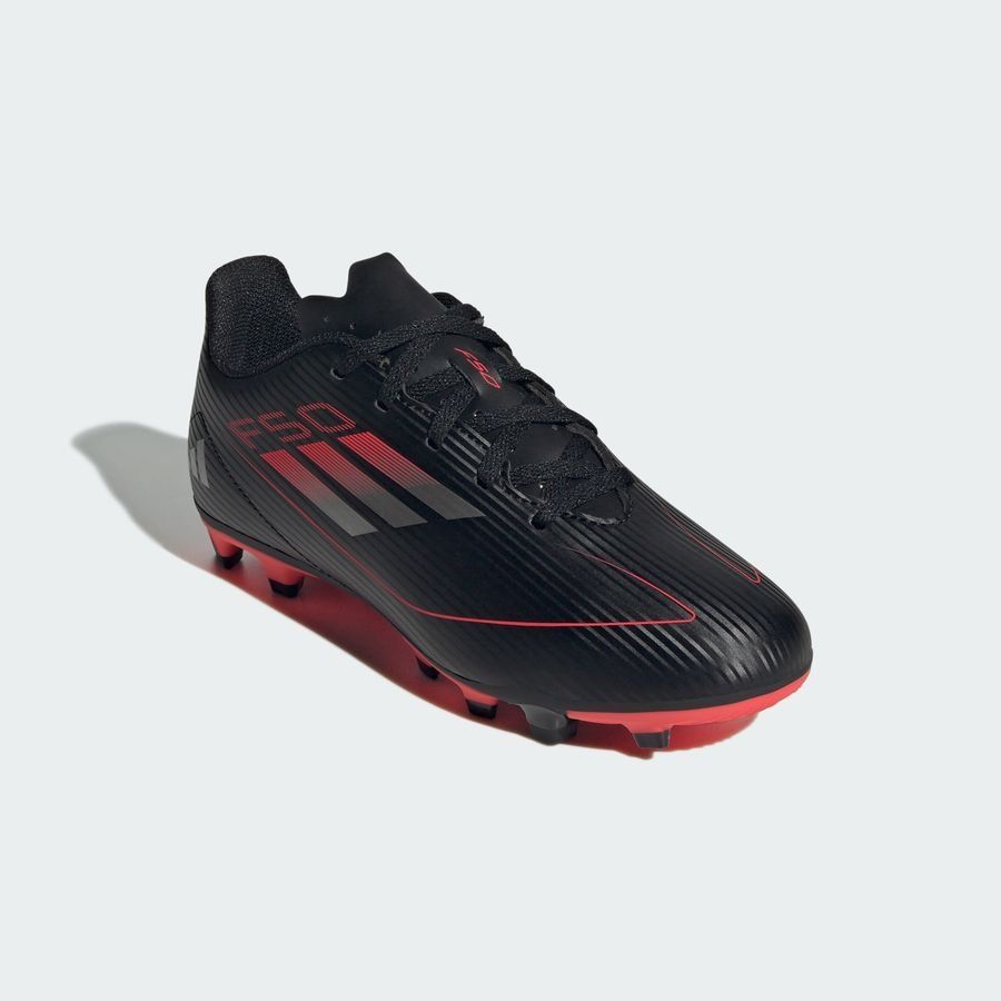adidas F50 Club FxG Stealth Victory - Noir/Argenté/Lucid Red Enfant