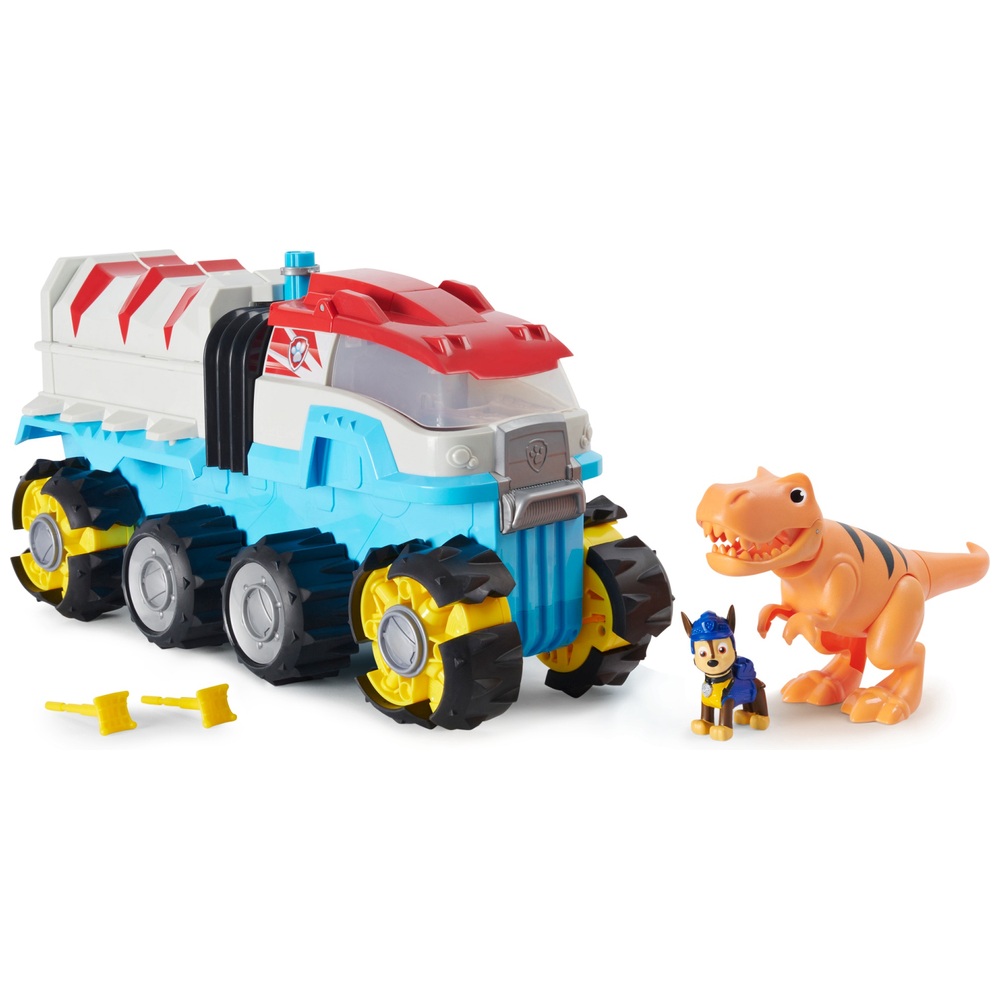 PAW Patrol Dino Rescue Dino Patroller Motorisiertes Teamfahrzeug mit Chase & T-Rex