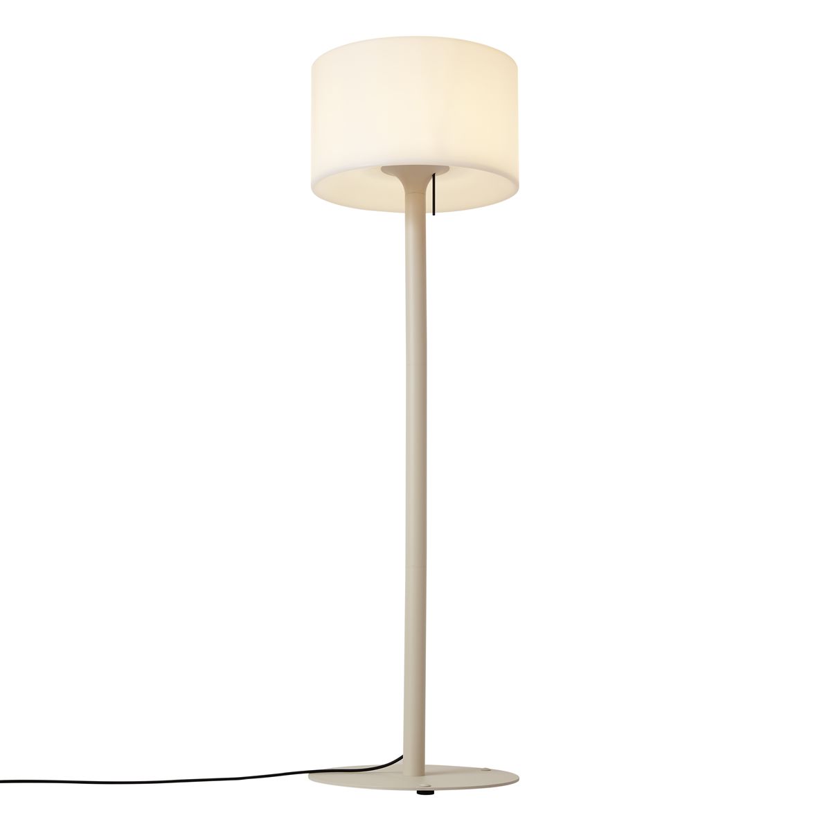 Scandinavische buiten vloerlamp beige met witte kap IP44 - Mississippi