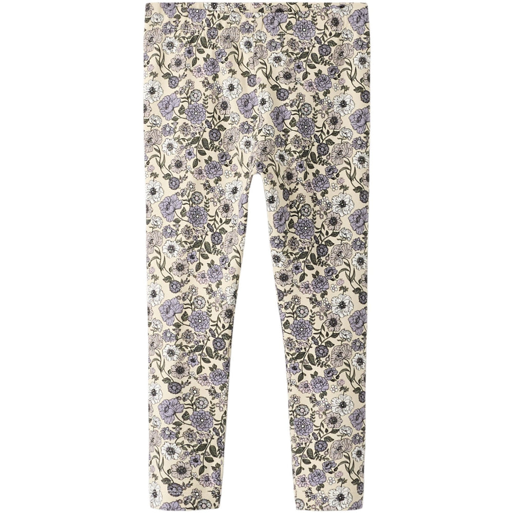 Køb Name It Buttercream Big Flower Nmfnikala Leggings Box Lnoos