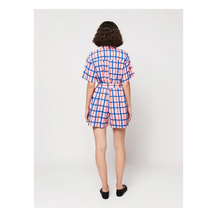 Bobo Choses Combishort Carreaux Coton et Lin - Collection Femme  | Rose