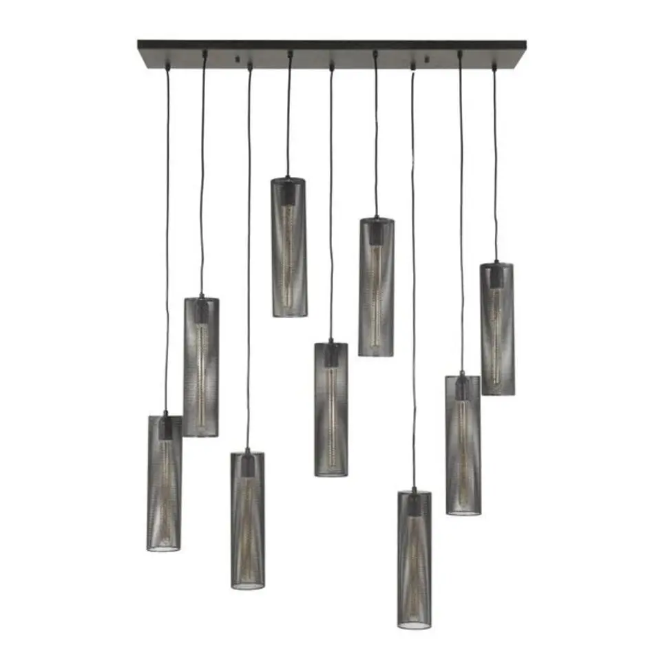 Hoyz Collection - Hanglamp 5 4 Tube Mesh - Artic Zwart