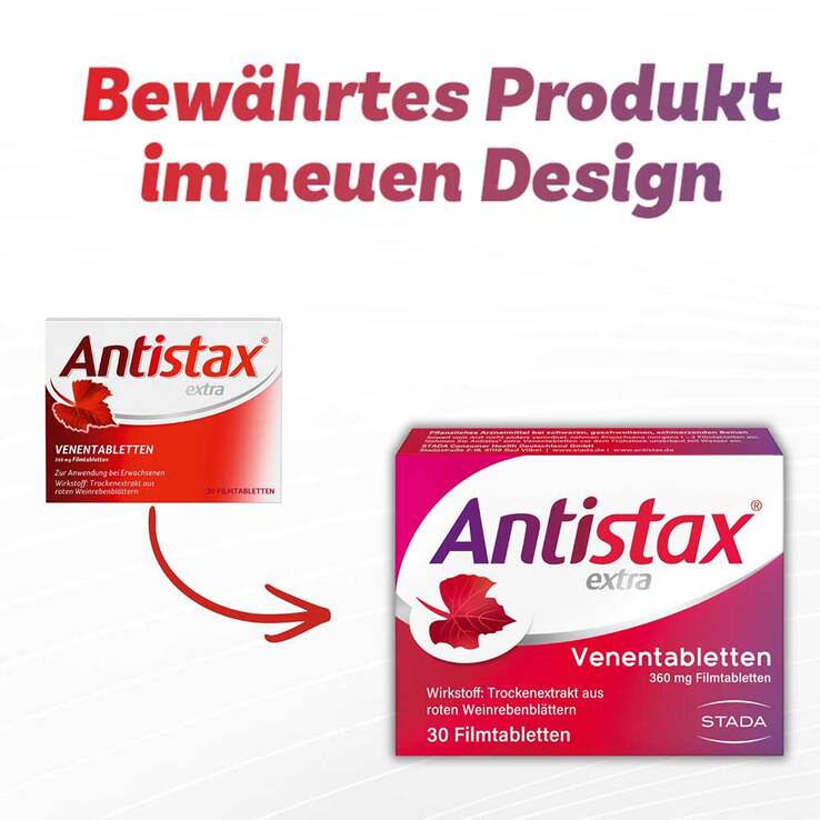 Antistax extra Venentabletten bei Krampfadern, 30 St
