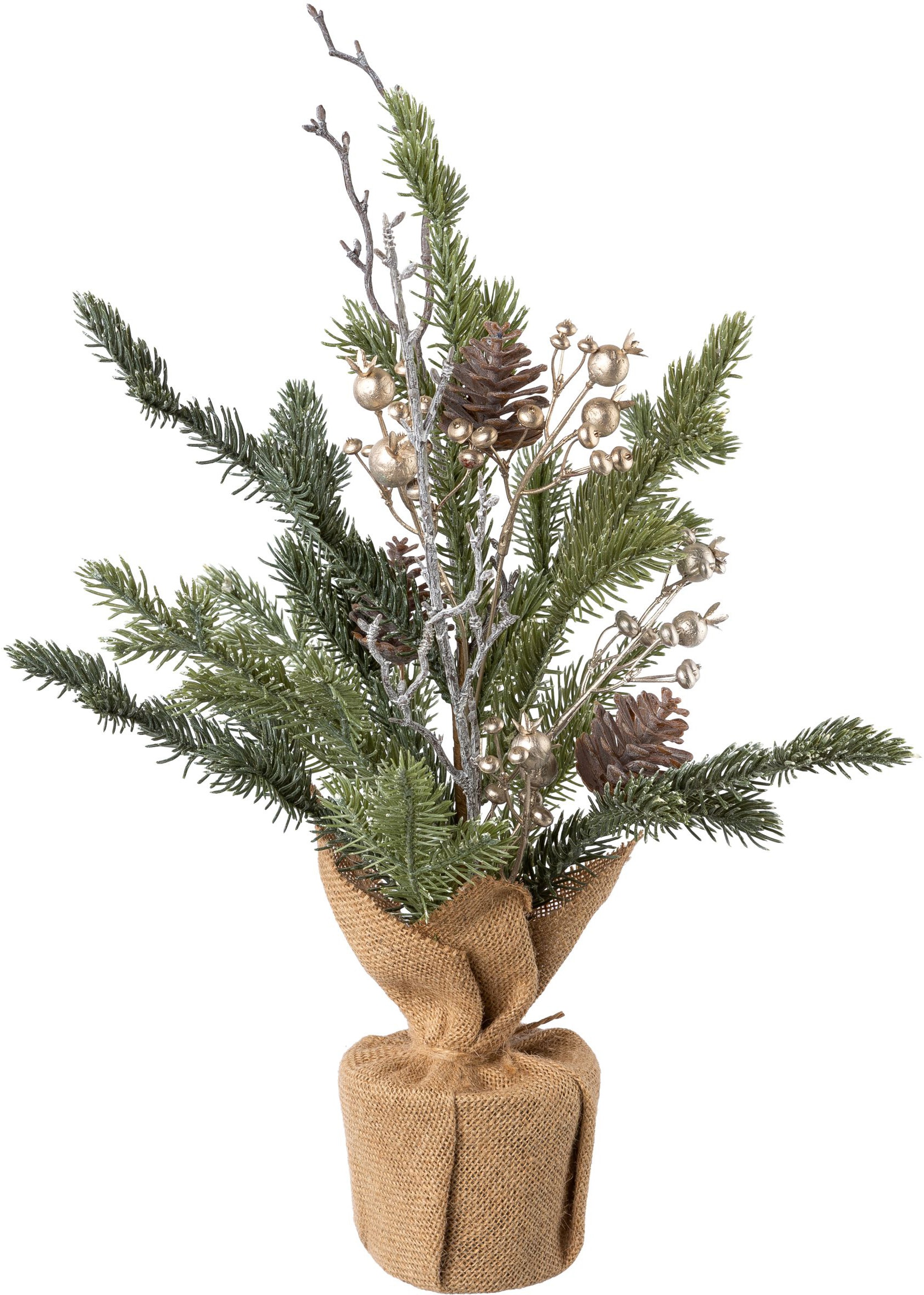 Creativ green Künstlicher Weihnachtsbaum »Weihnachtsdeko, künstlicher Christbaum, Tannenbaum« mit Zapfen, Beeren und Deko-Ast