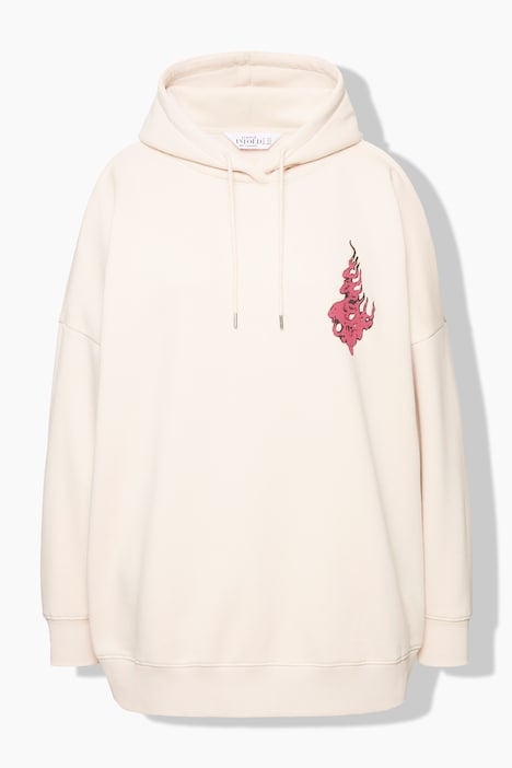 Hoodie, oversized, Asia-Rückenprint, Kapuze
