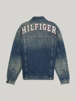 Jaqueta jeans trucker Crest Boxy Fit para ambos os sexos