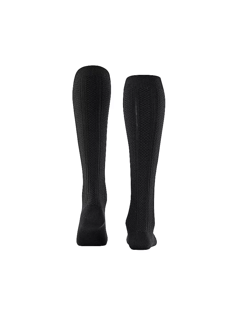 FALKE Kniestrümpfe NEEDLEPOINT black schwarz