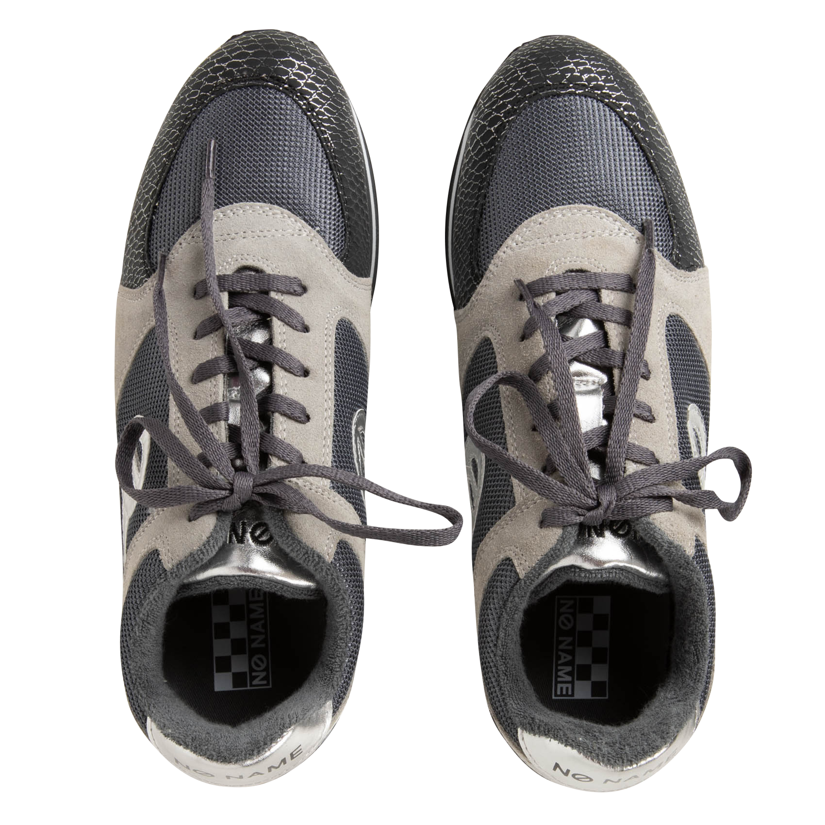 PARKO - Baskets basses en cuir mélangé | Gris