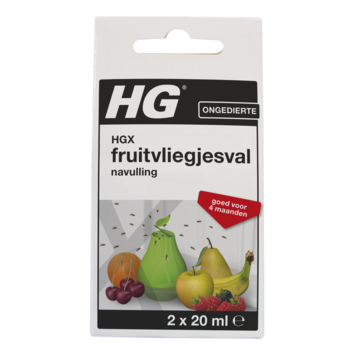 HGX fruitvliegjesval navulling 2x 20ml
