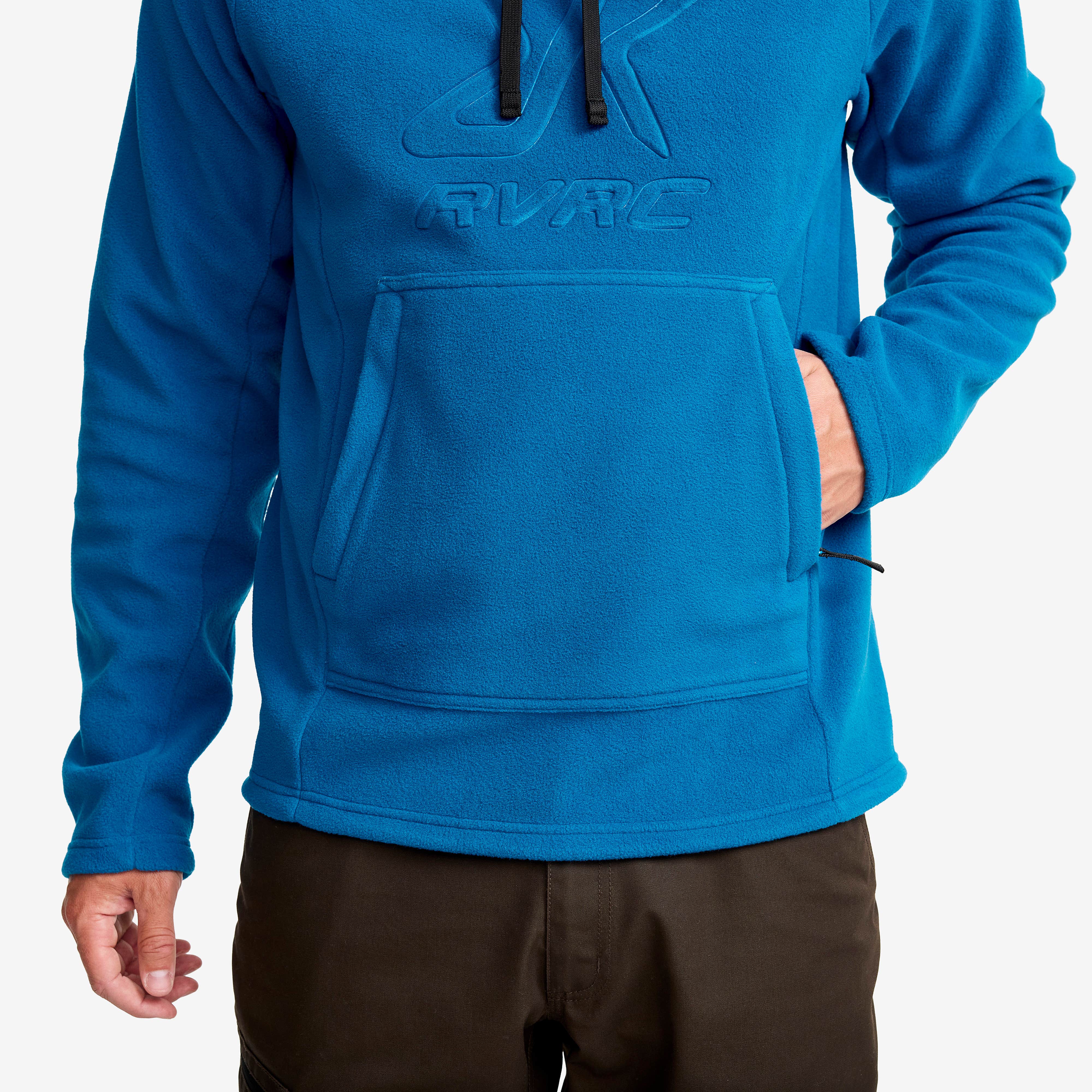 Polar Fleece Hoodie Herre Imperial Blue