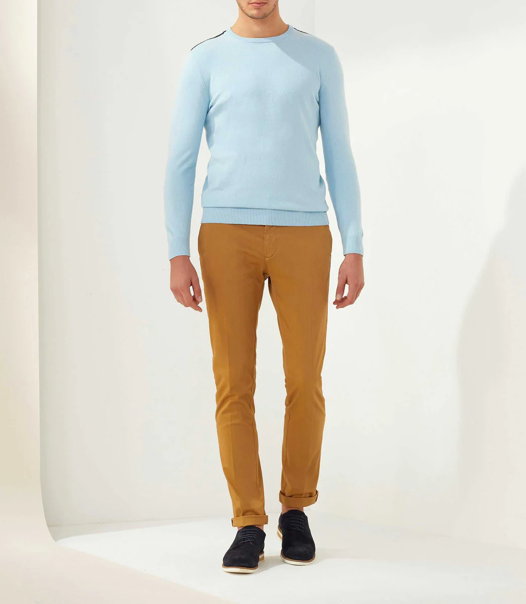 Pull col rond ciel 