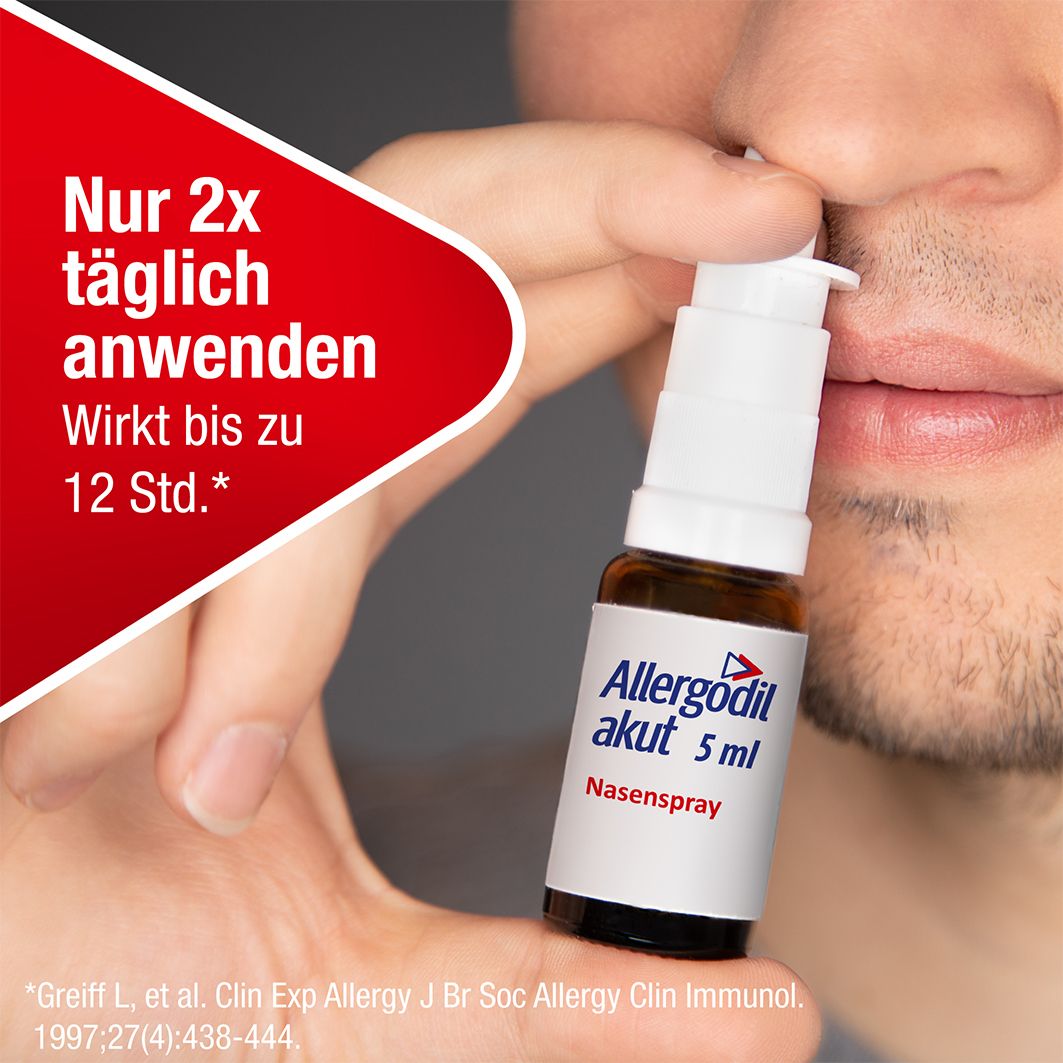 Allergodil® akut Nasenspray: Azelastin Spray gegen Heuschnupfen & nicht-saisonale allergische Rhinitis