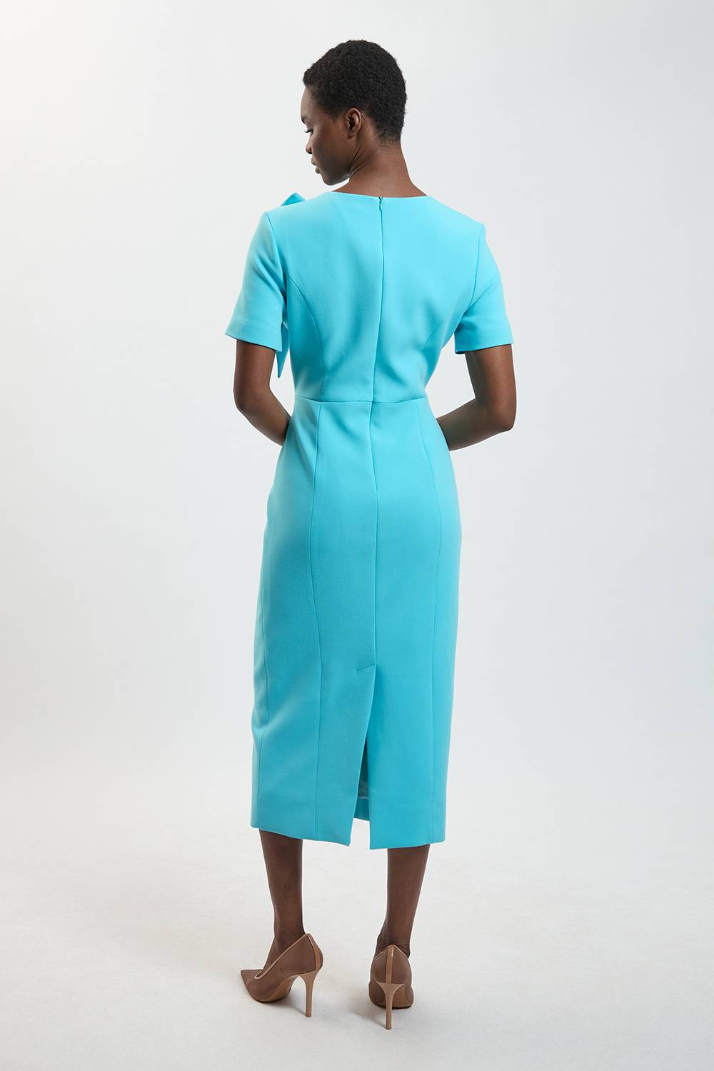 KarenMillen Robe Crayon Compacte Stretch Avec Détail Nœud