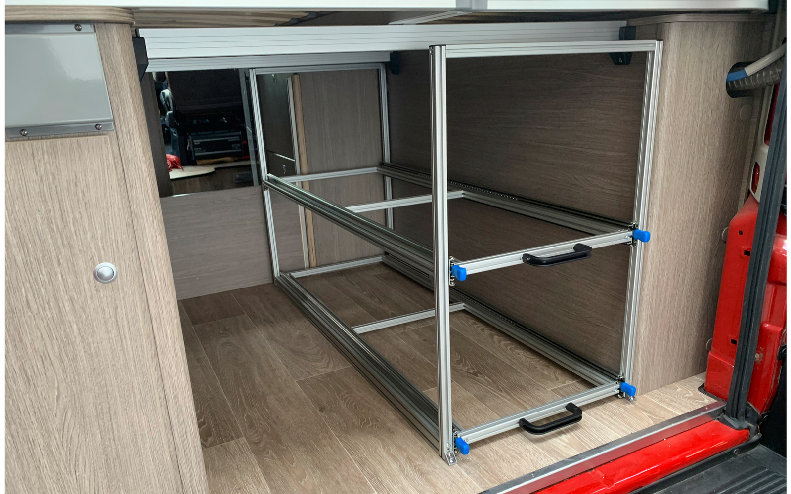 SYS-RACK Kastenwagen Heckauszug Regal-System 124 x 49 x 60,5 cm