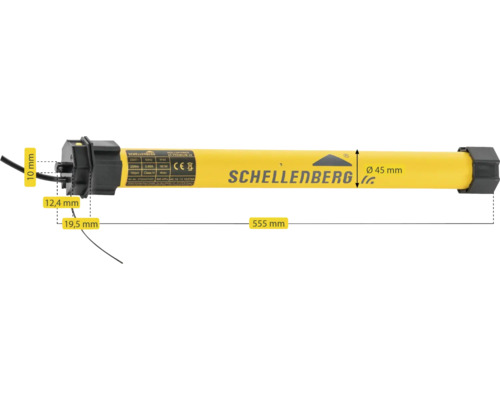 Buismotor Rollopower Premium Maxi Schellenberg 21221 met radiografische besturing, trekkracht 34 kg