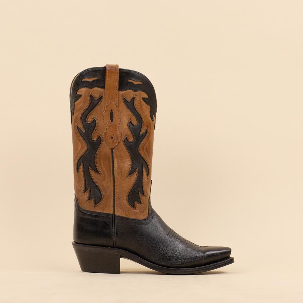 Old West LF1531E cowboylaarzen Bruin - Zwart