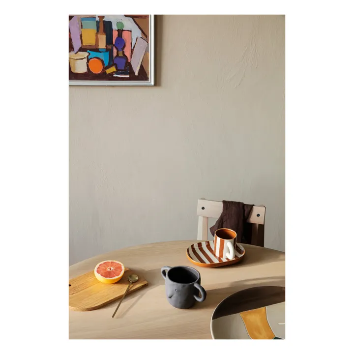 Ferm Living Tasse Milu et sous-tasse en porcelaine | Rouge